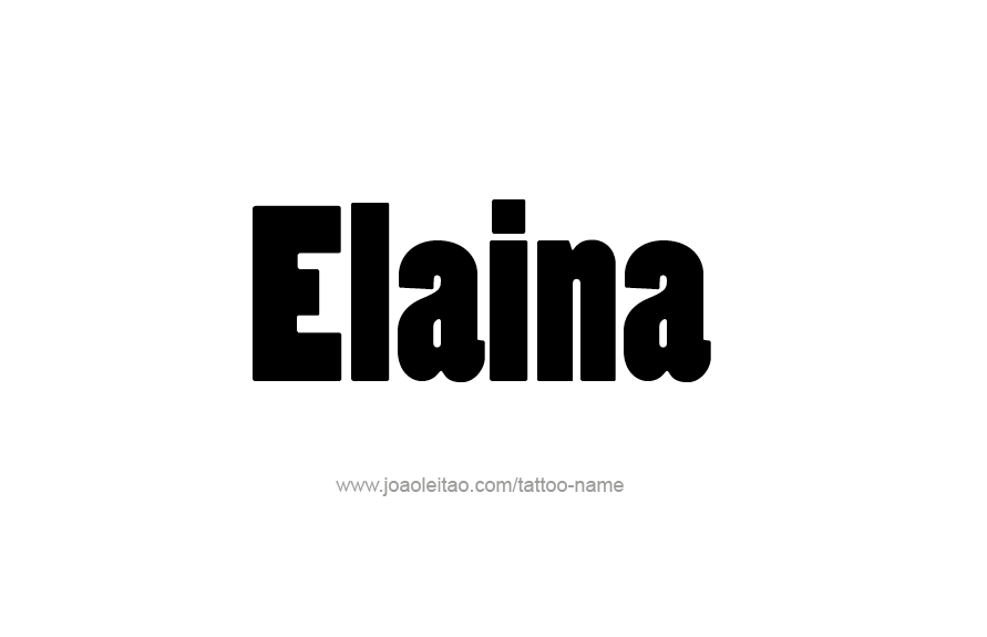 Tattoo Design Name Elaina   