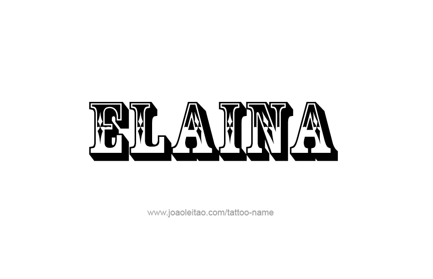 Tattoo Design Name Elaina   