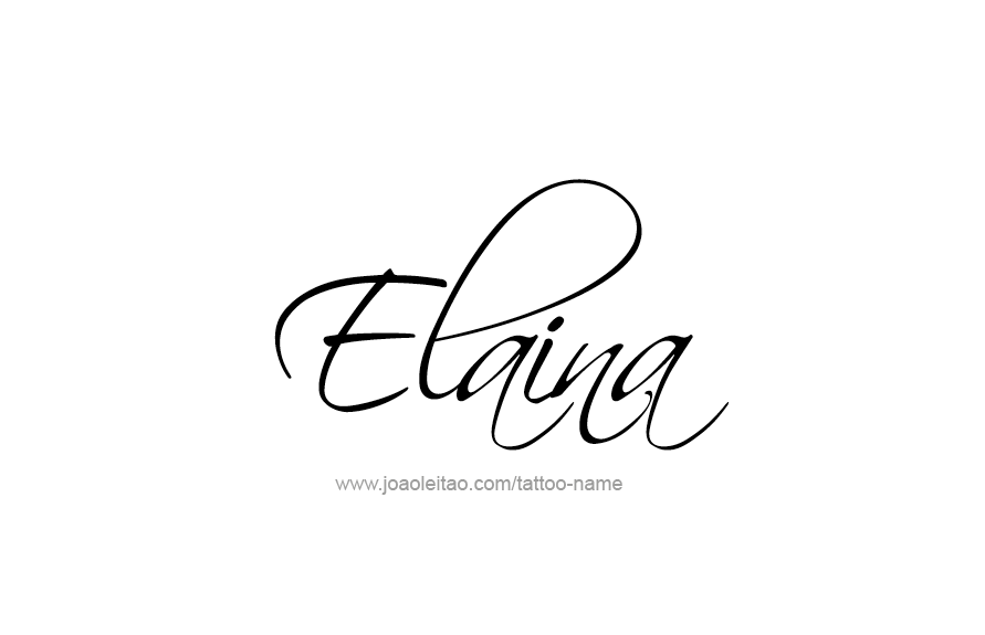 Tattoo Design Name Elaina   