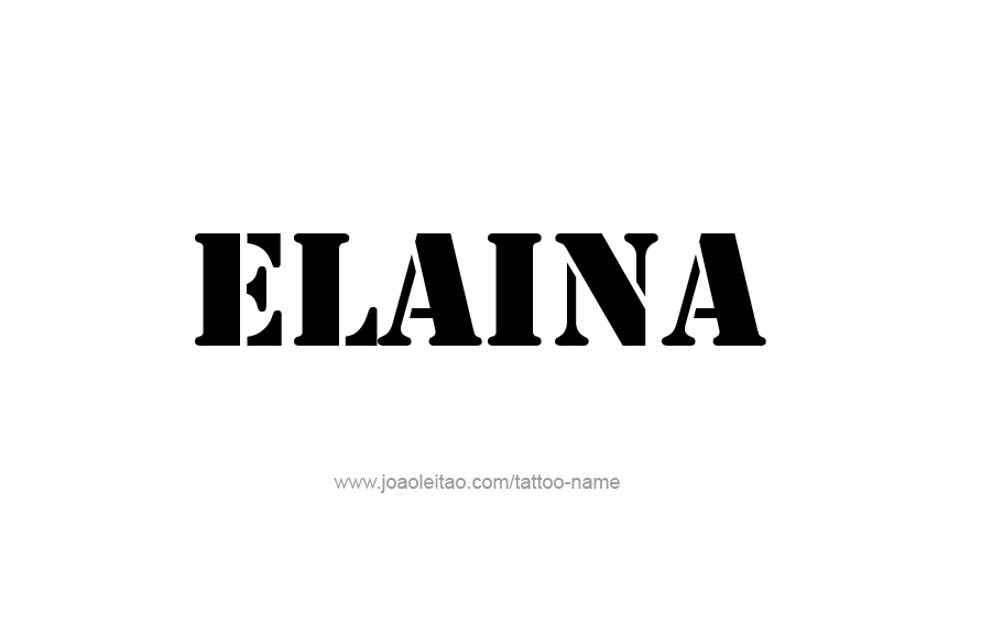 Tattoo Design Name Elaina   