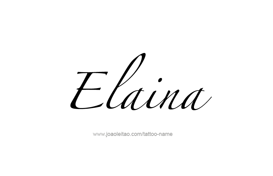 Tattoo Design Name Elaina   