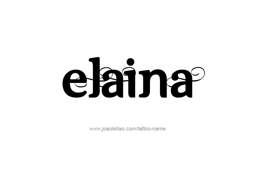 Tattoo Design Name Elaina   