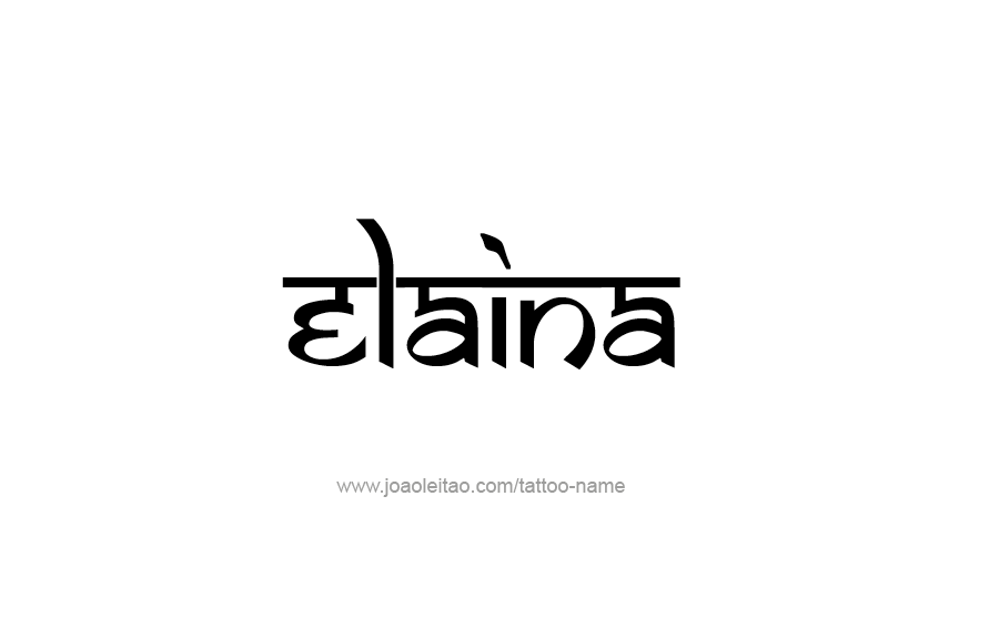 Tattoo Design Name Elaina   