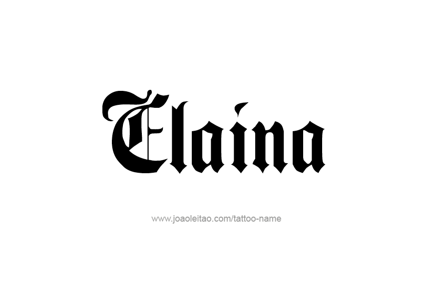 Tattoo Design Name Elaina   