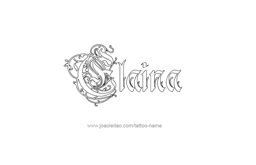 Tattoo Design Name Elaina   