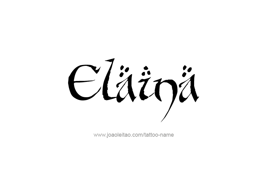 Tattoo Design Name Elaina   