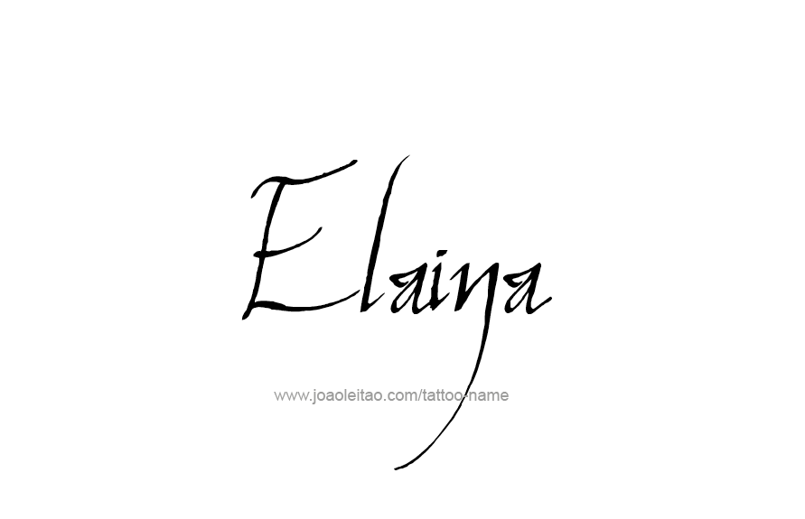 Tattoo Design Name Elaina   