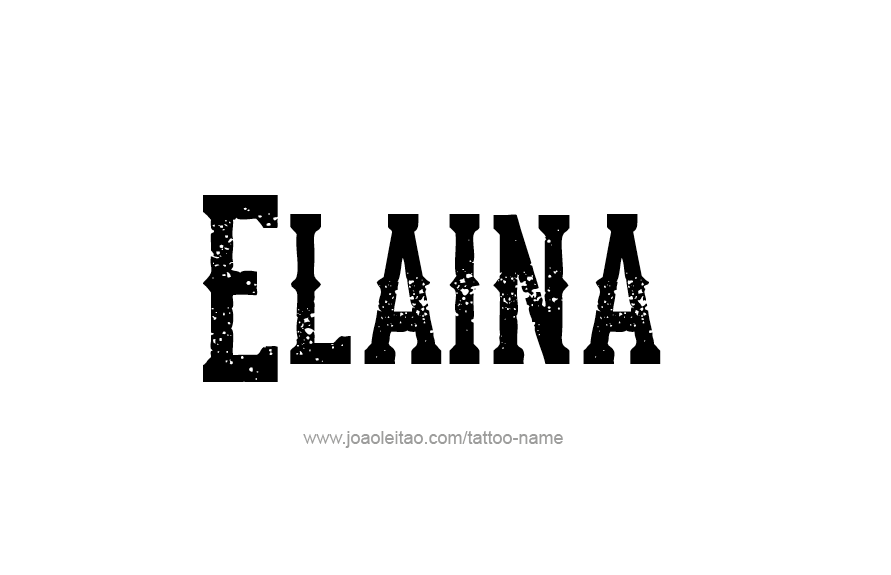 Tattoo Design Name Elaina   