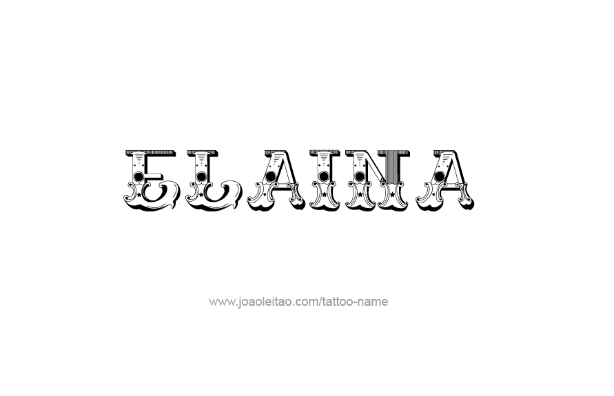 Tattoo Design Name Elaina   