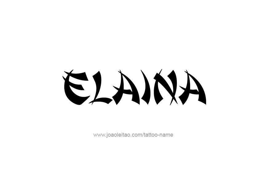 Tattoo Design Name Elaina   