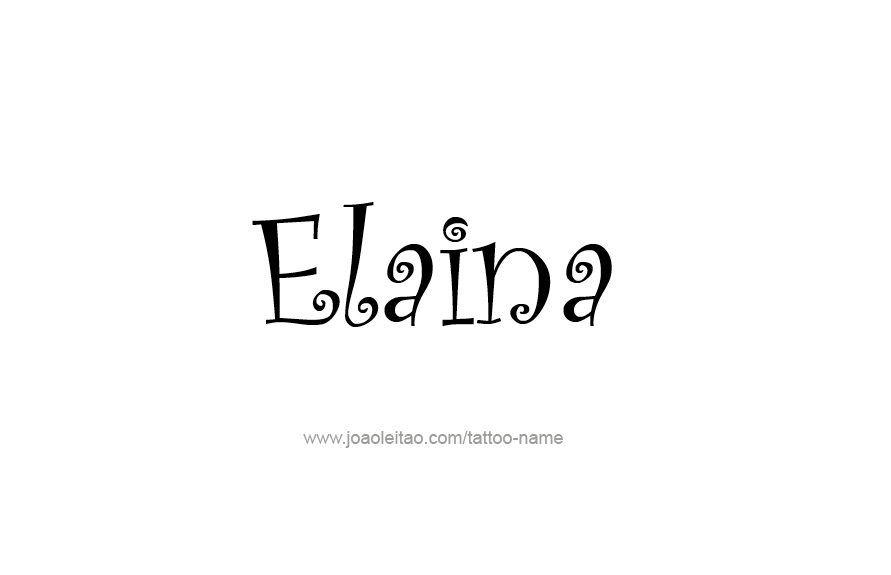 Tattoo Design Name Elaina   