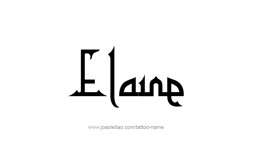 Tattoo Design Name Elaine   