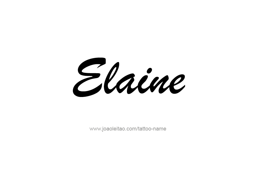 Tattoo Design Name Elaine   