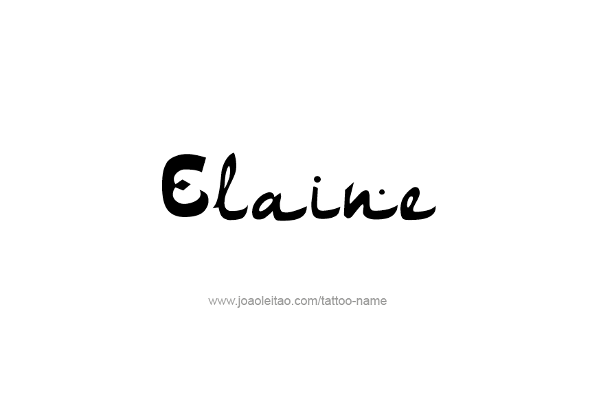 Tattoo Design Name Elaine   