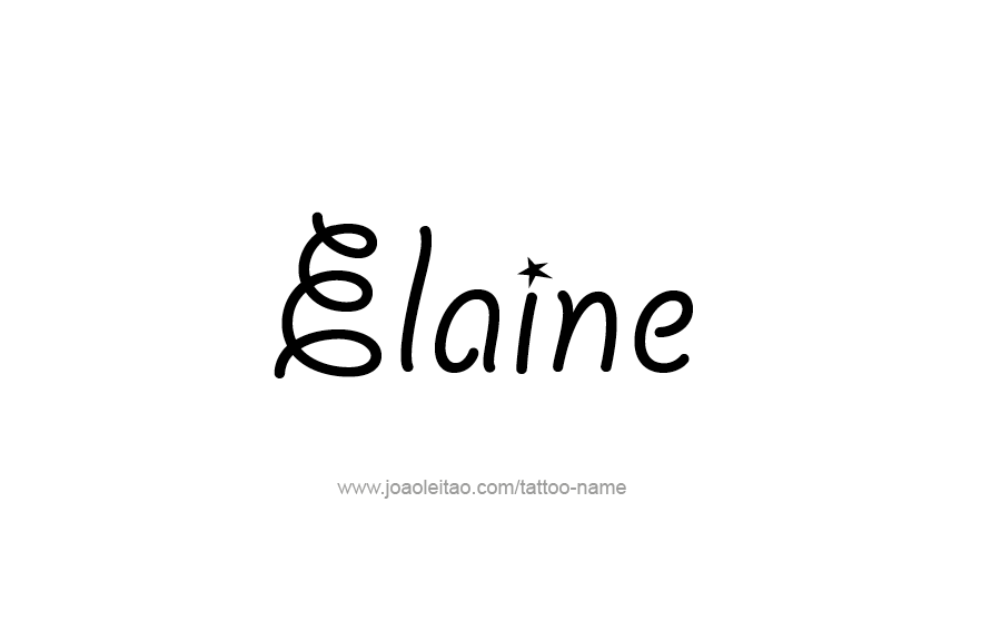 Tattoo Design Name Elaine   