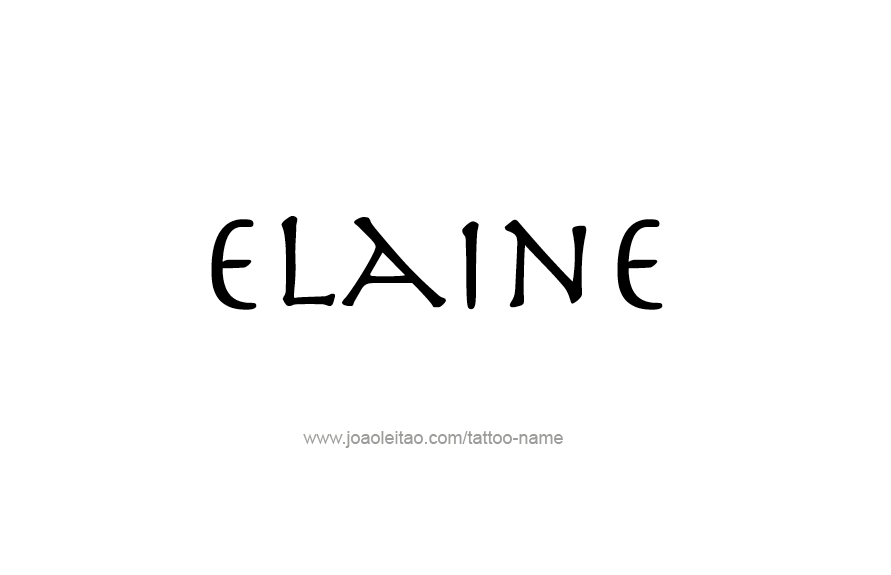 Tattoo Design Name Elaine   