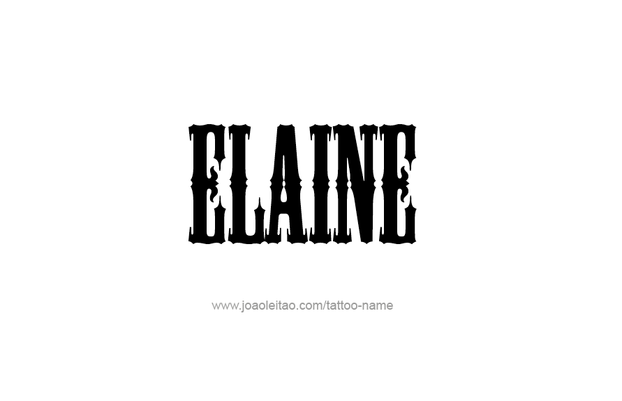 Tattoo Design Name Elaine   