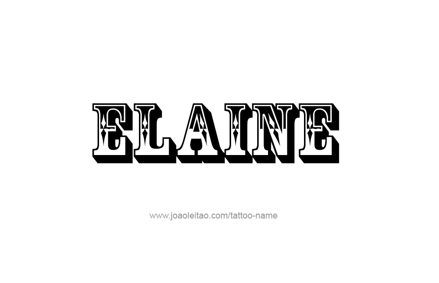 Tattoo Design Name Elaine   