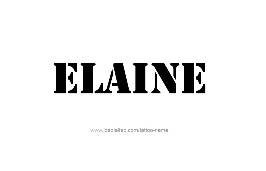 Tattoo Design Name Elaine   