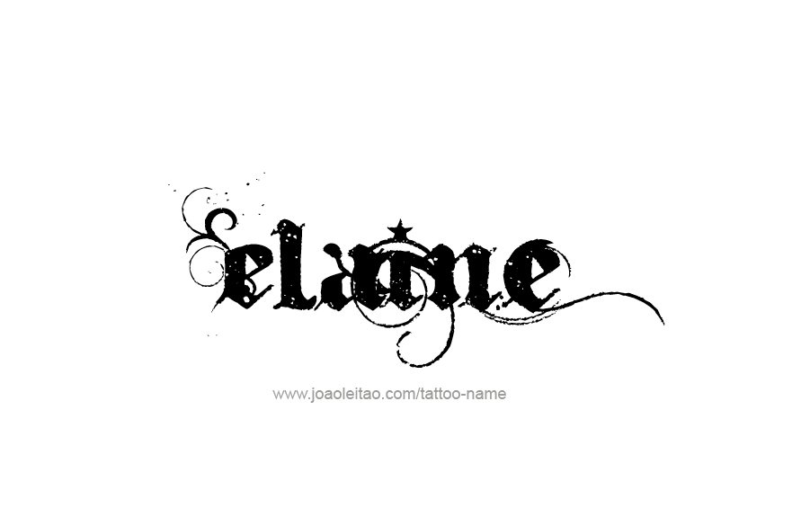 Tattoo Design Name Elaine   