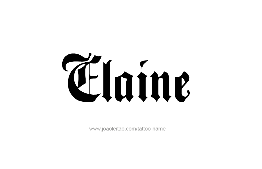 Tattoo Design Name Elaine   