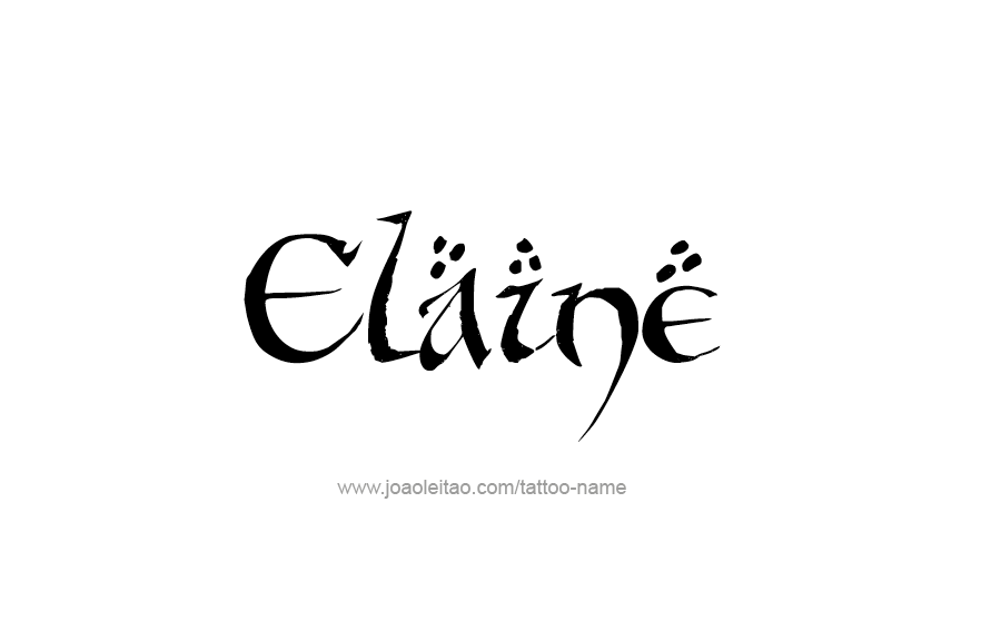 Tattoo Design Name Elaine   