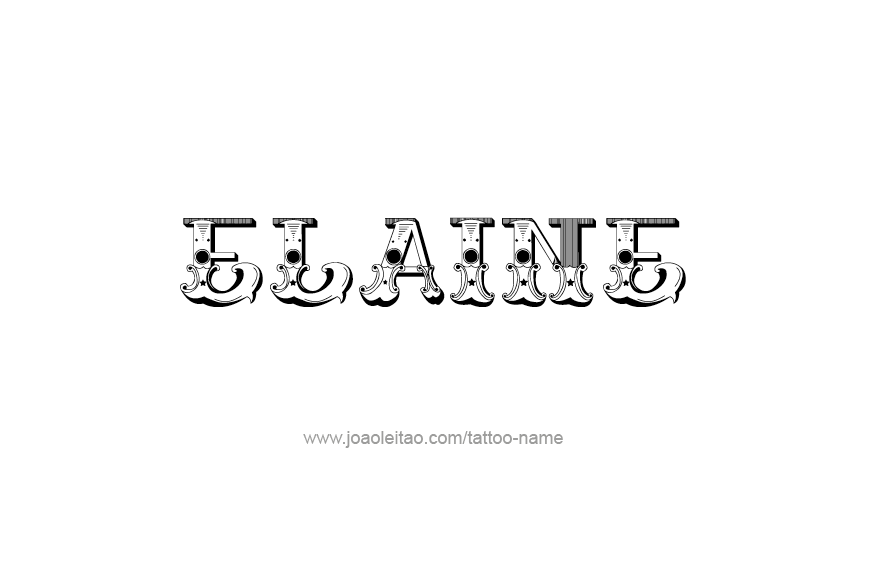 Tattoo Design Name Elaine   