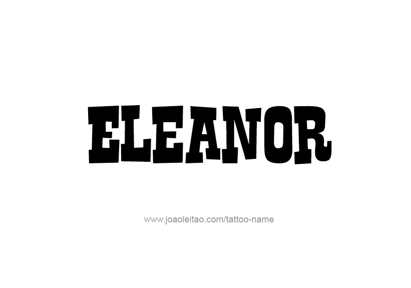 Tattoo Design Name Eleanor   