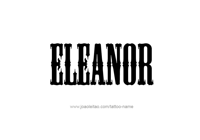 Tattoo Design Name Eleanor   