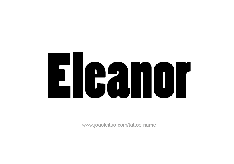 Tattoo Design Name Eleanor   