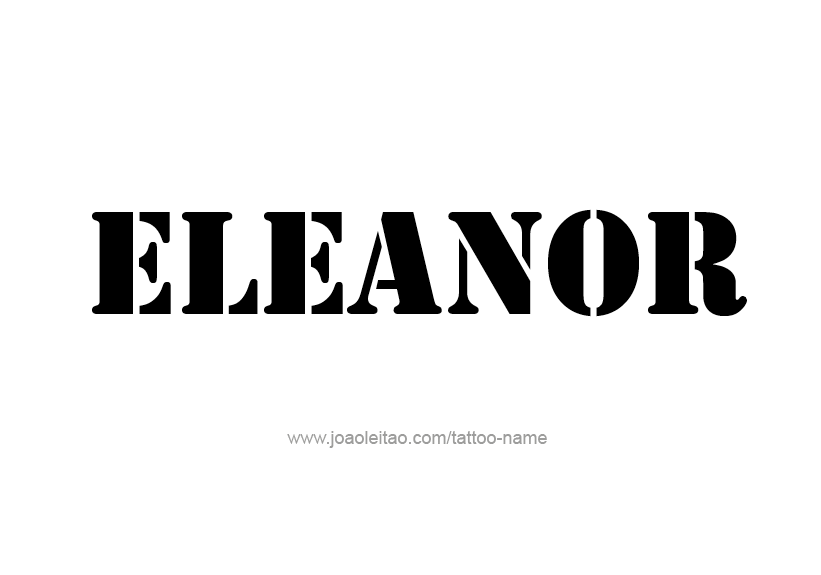 Tattoo Design Name Eleanor   