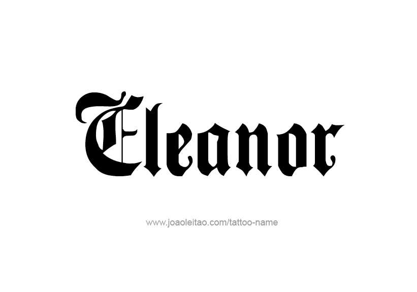 Tattoo Design Name Eleanor   