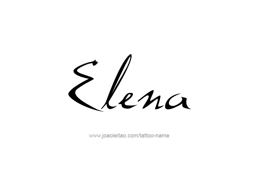 Tattoo Design Name Elena   