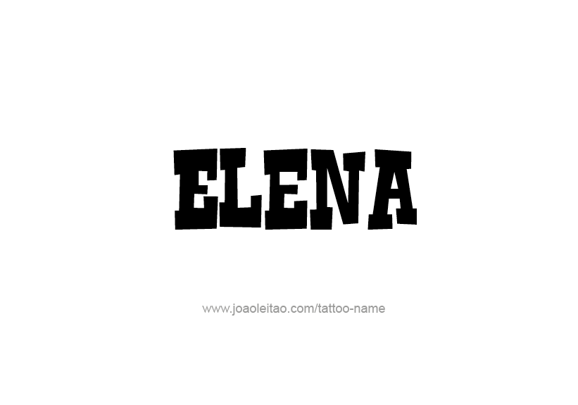 Tattoo Design Name Elena   