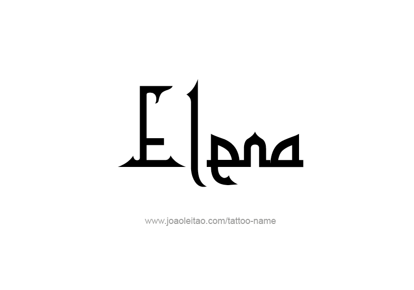 Tattoo Design Name Elena   