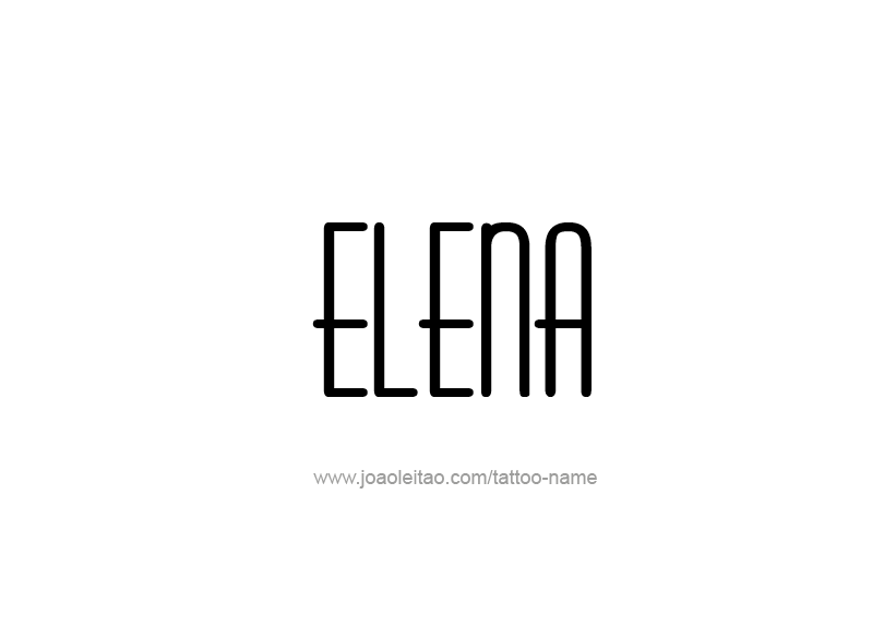 Tattoo Design Name Elena   