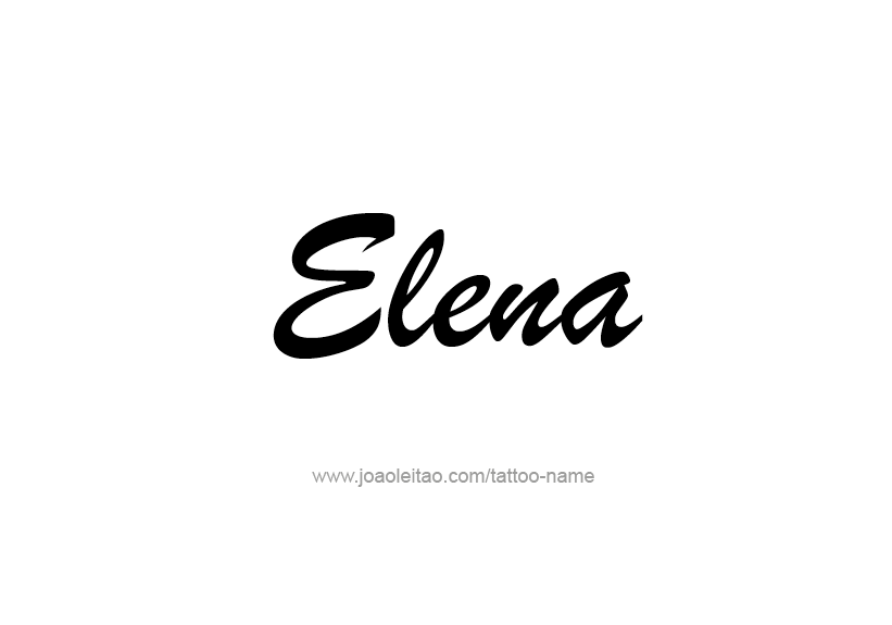 Tattoo Design Name Elena   