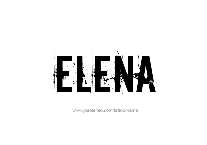 Tattoo Design Name Elena   