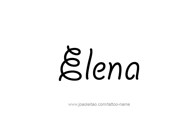 Tattoo Design Name Elena   