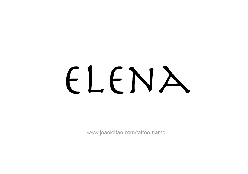 Tattoo Design Name Elena   