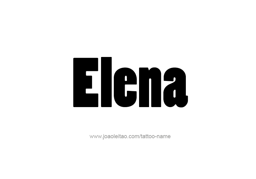 Tattoo Design Name Elena   