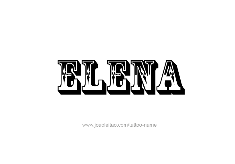 Tattoo Design Name Elena   