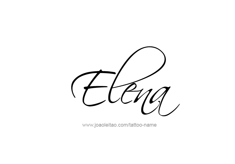 Tattoo Design Name Elena   