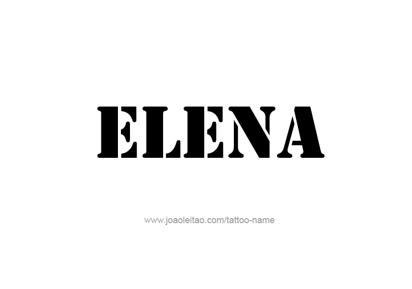 Tattoo Design Name Elena   