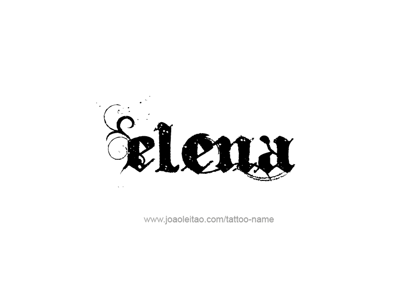 Tattoo Design Name Elena   