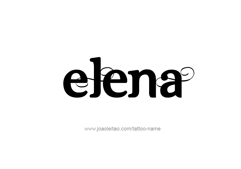 Tattoo Design Name Elena   