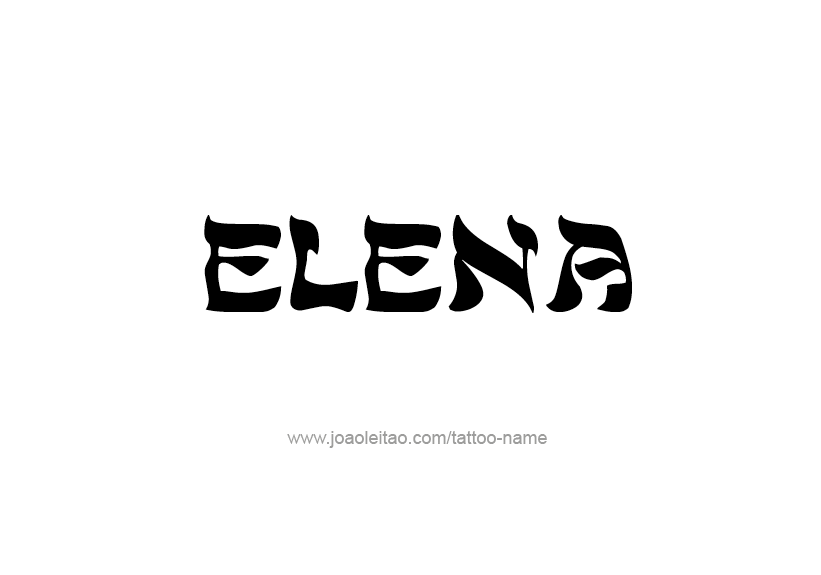 Tattoo Design Name Elena   