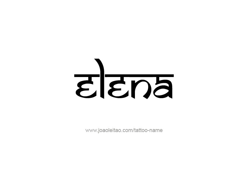 Tattoo Design Name Elena   