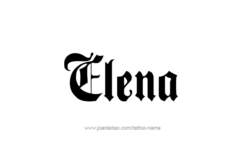 Tattoo Design Name Elena   