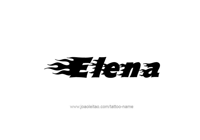 Tattoo Design Name Elena   